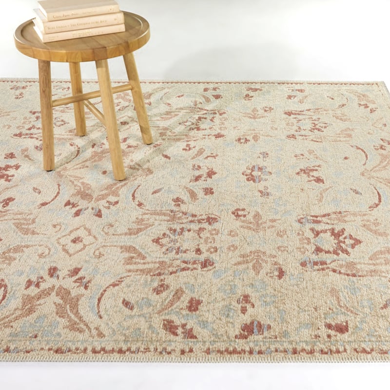 Busselle Floral Ikat Indoor/Outdoor Area Rug - 7'10" x 10' - Pink