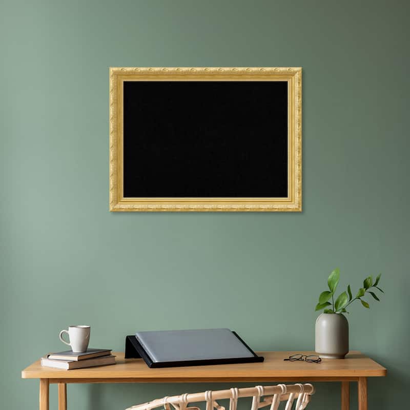 Versailles Gold Wood Framed Black Corkboard Bulletin Board
