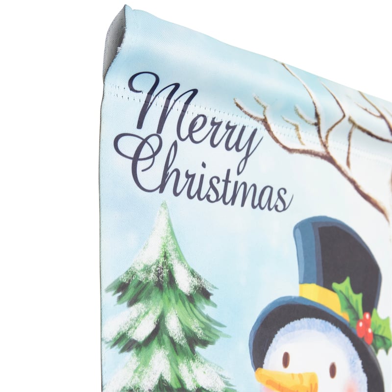Merry Christmas and Snowman Outdoor Garden Flag 12.5" x 18"