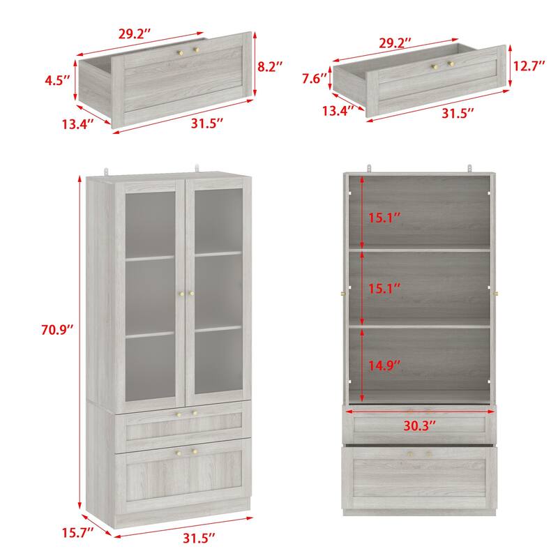 Elegant White Modular Bookcase: Stylish and Flexible Storage Solution for Your Home