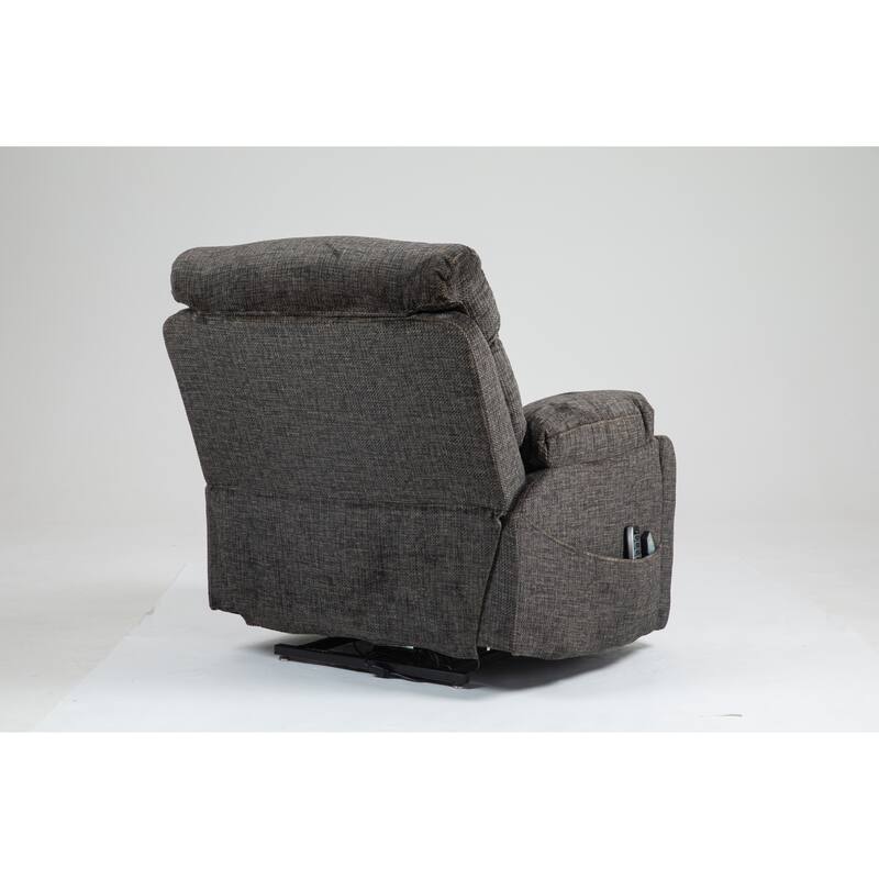 Power Lift Recliner Chair with Heat & Massage, Heavy Duty Recliner Chair with 2 Cup Holders & 2 Remote Controls