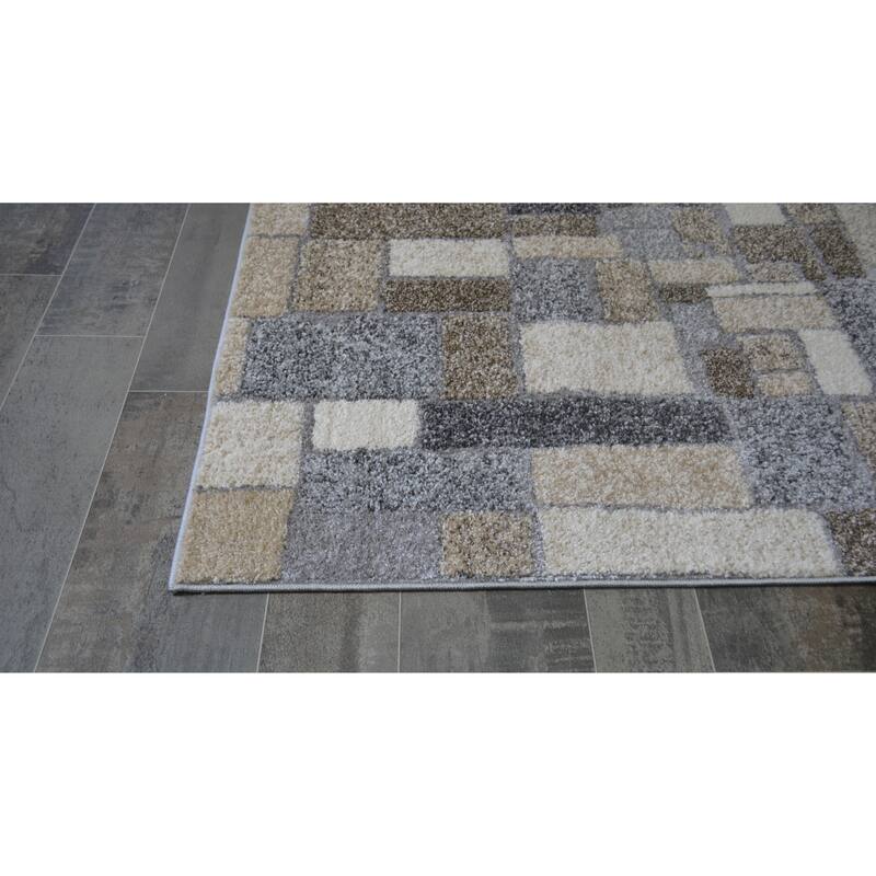 Cobblestone Multi Geometric Area Rug