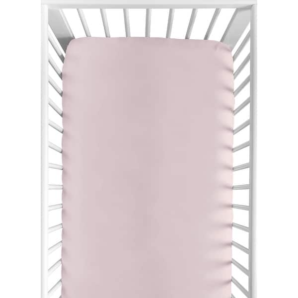 slide 2 of 6, Mauve Girl Fitted Crib Sheet - Solid Color Pink Cotton For Boho Desert Sun Mountain Collection