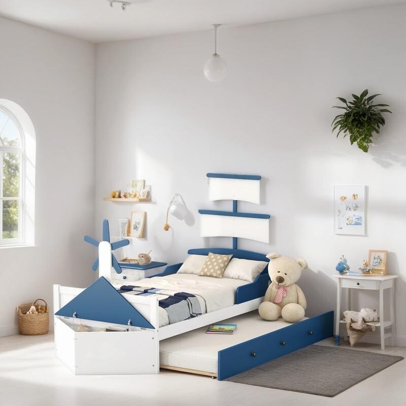 Kids boat beds discount
