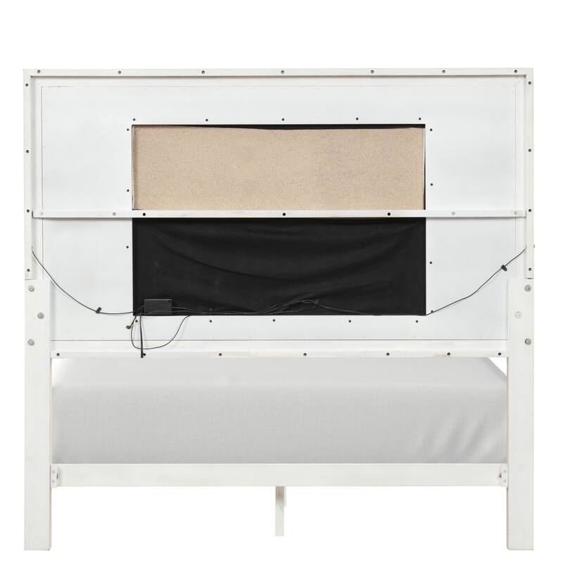 Furniture of America Evander Modern Antique White 3-Piece Solid Wood Bedroom Set