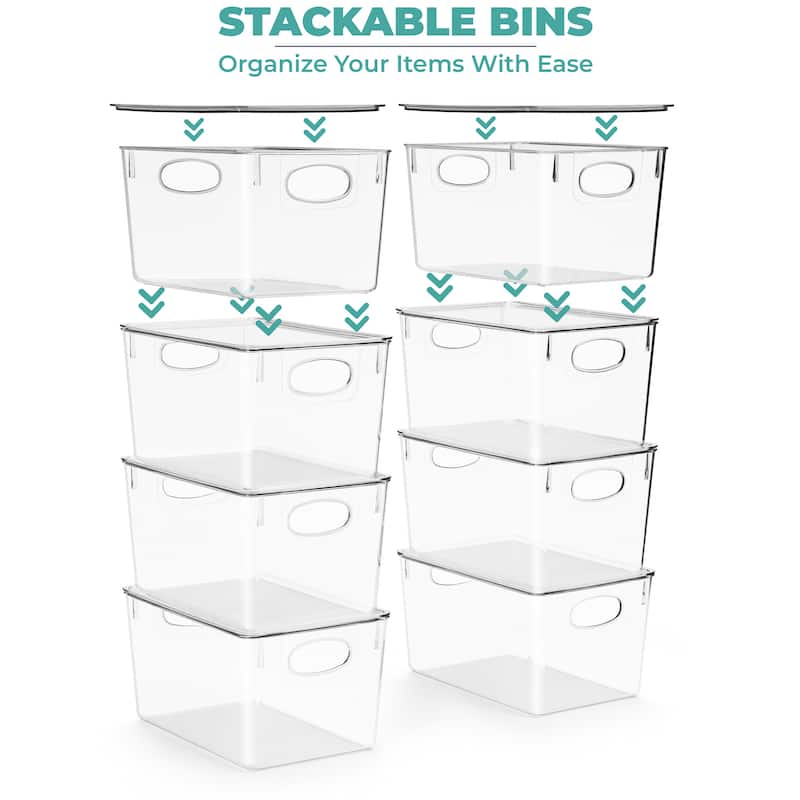 Sorbus Large Storage Clear Containers with Lids Toy Bins and Organizers - 2 Pk
