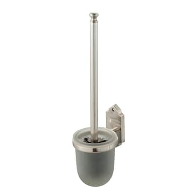 Vintage Toilet Brush Set Silver