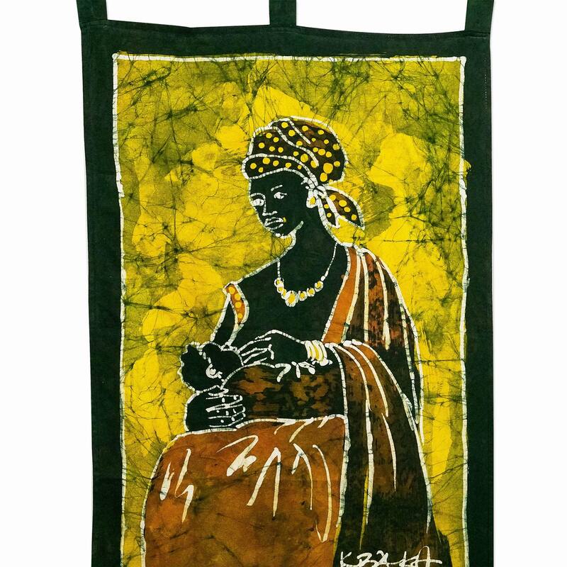 Novica Handmade Baby Dont Cry Cotton Batik Wall Hanging