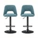 preview thumbnail 16 of 17, Roundhill Furniture Nuvia Contemporary Adjustable Barstool with Upholstered Swivel Seats, Set of 2