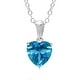 preview thumbnail 10 of 19, Heart-Shaped Birthstone Sterling Silver Pendant Necklace