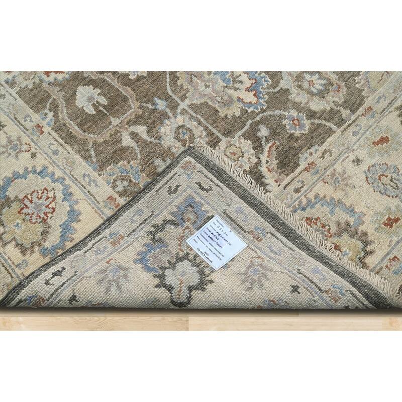LoomBloom Brown Traditional Turkish Oushak Wool Oriental Area Rug - 8' 3'' x 9' 11''
