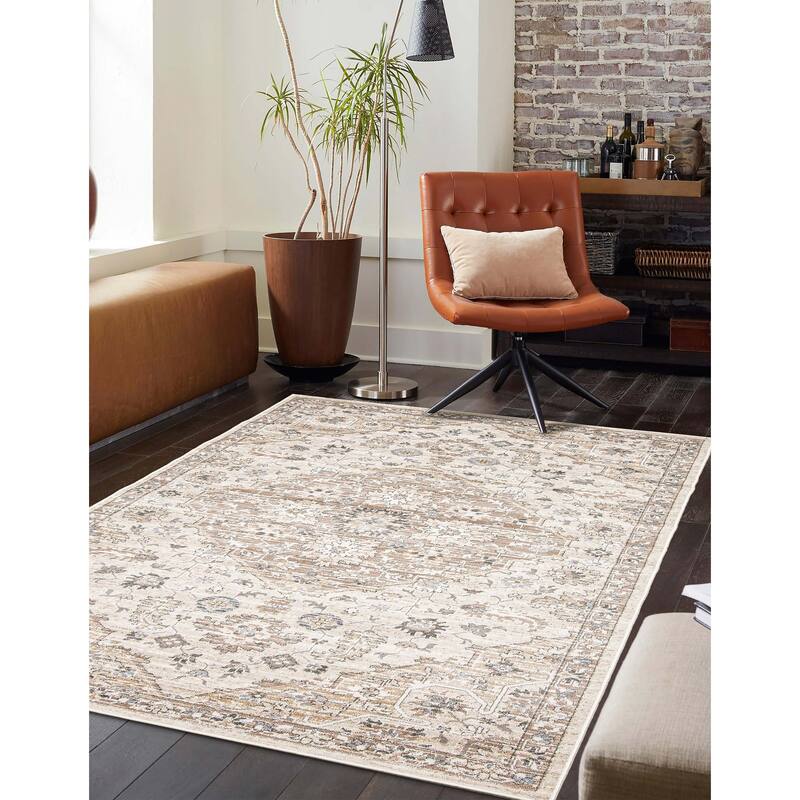 ECARPETGALLERY Machine Woven Arden Beige Area Rug