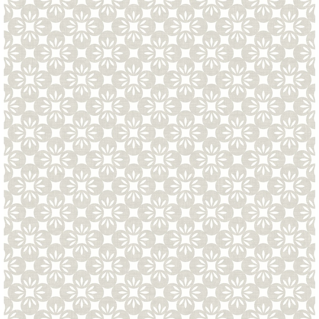 A-Street Prints Orbit Neutral Floral Wallpaper