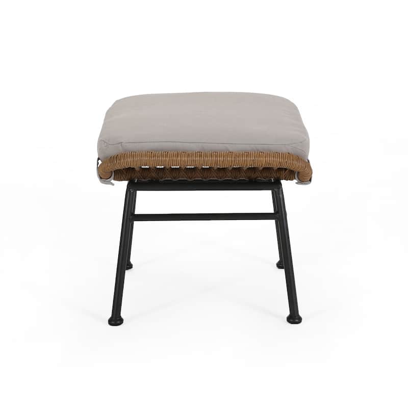Montana Faux Rattan Outdoor Patio Ottoman Comfortable choice, multiple functions, classic design