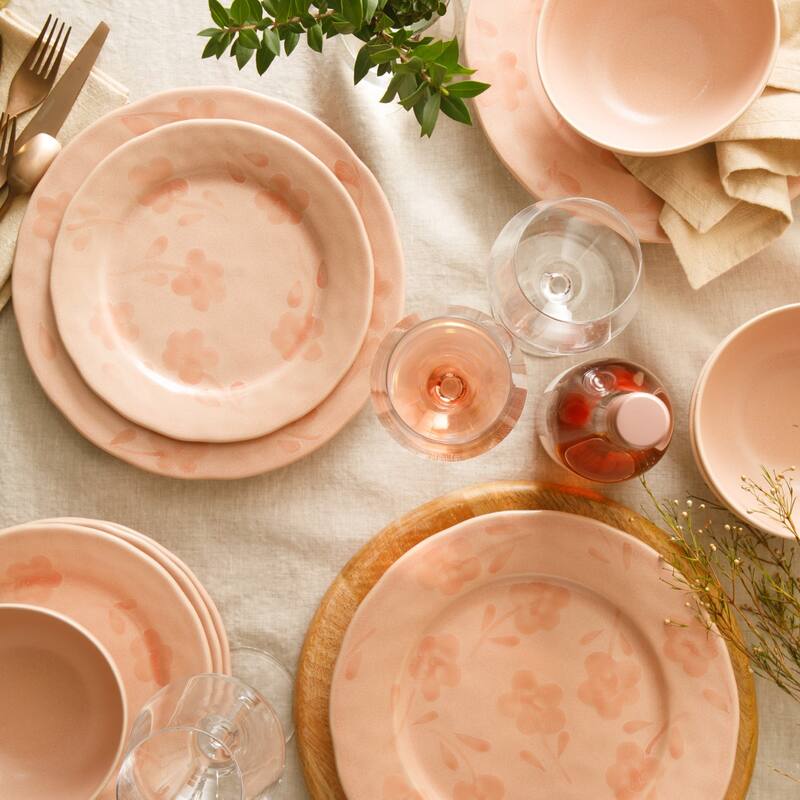 Bloomhouse - 2 Time Oprah's Favorite Things - Made in Portugal Porto Petals 12 Piece Hand Painted Dinnerware Set