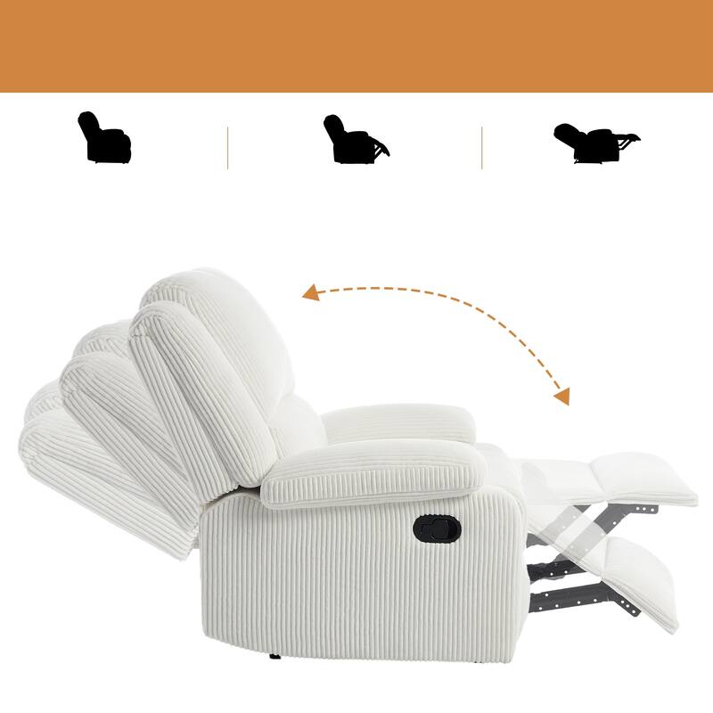Corduroy Adjustable Recliner Chair Sofa for Living Room
