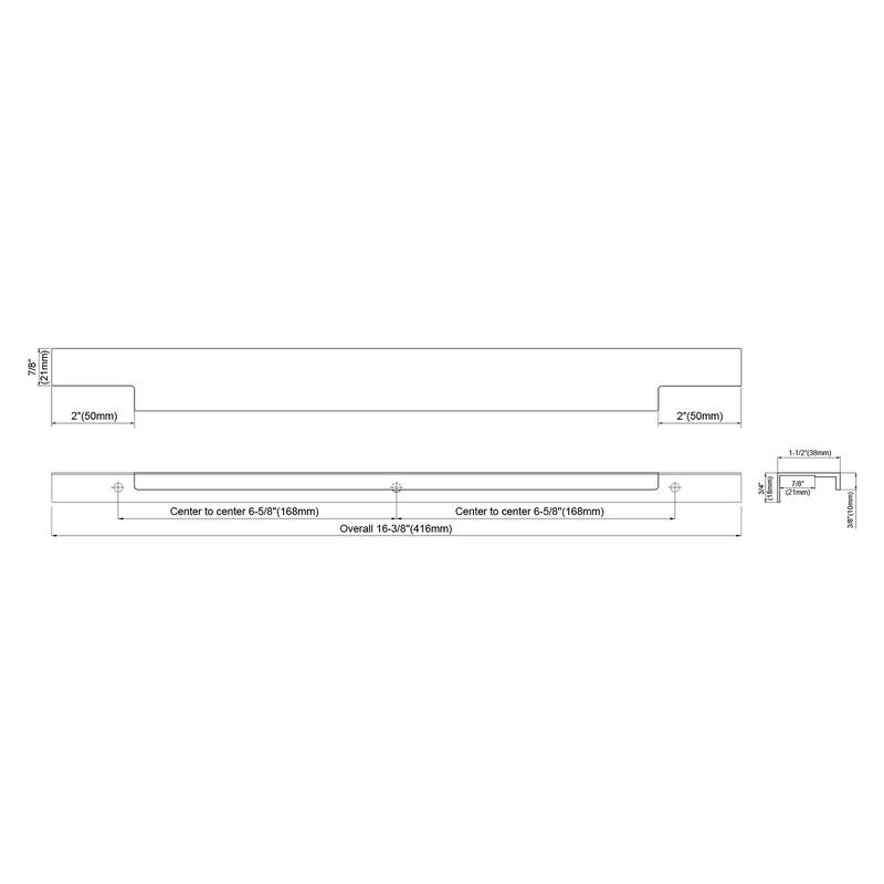 Dowell Series 3063 Handles (16.4", 6.625" CTC), 3 Pack