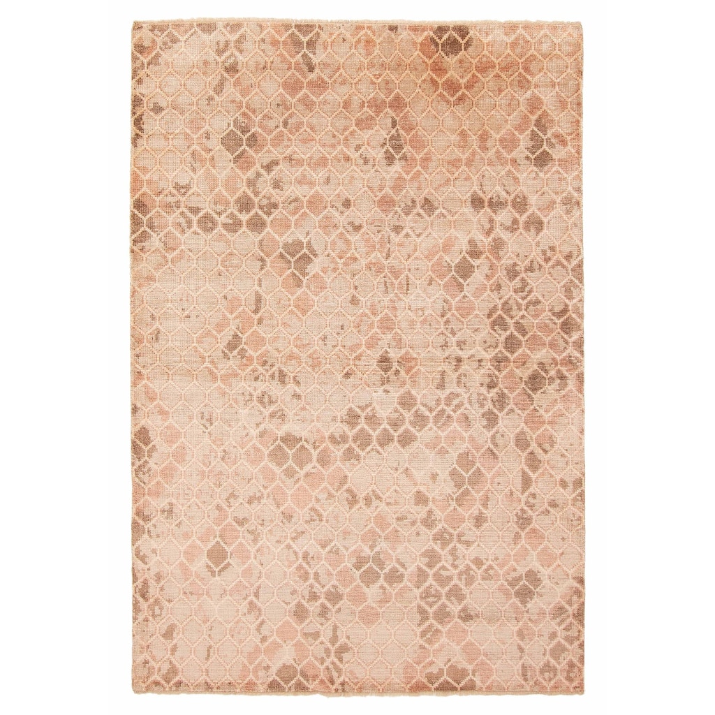 ECARPETGALLERY Hand-knotted Tangier Dark Copper Wool Rug - 5'2 x 7'8