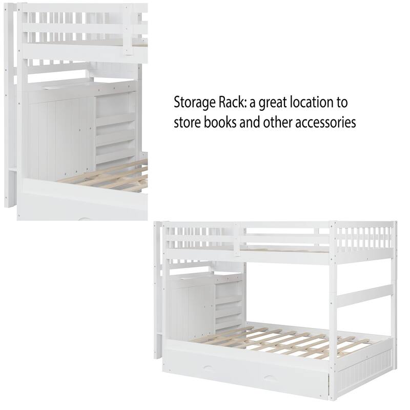 Full over Full Bunk Bed with Twin Size Trundle