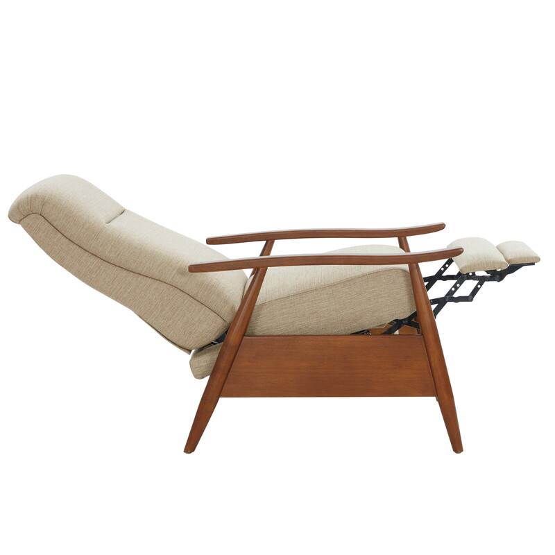 Taylor Wood Arm Push Back Recliner in Performance Fabric by Greyson Living