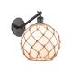 Option White Glass with Brown Rope / Oil Rubbed Bronze