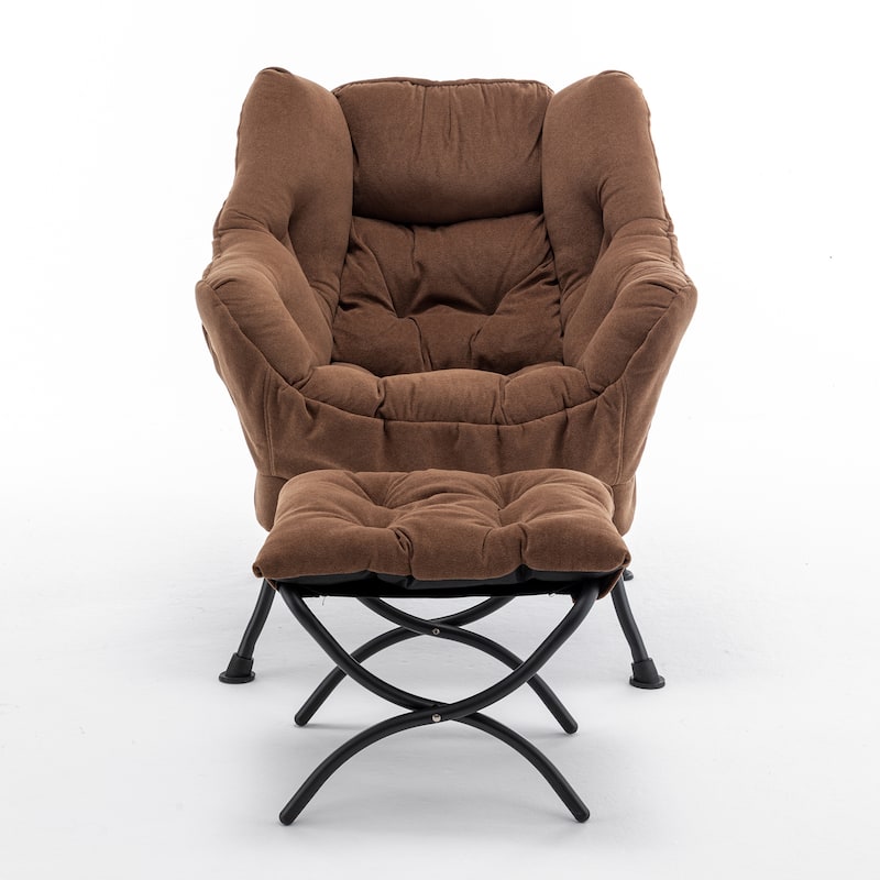 Accent Recliner Chair with Ottoman - Comfortable Upholstered Lounge Chair with Footrest, Ideal for Living Room, Bedroom