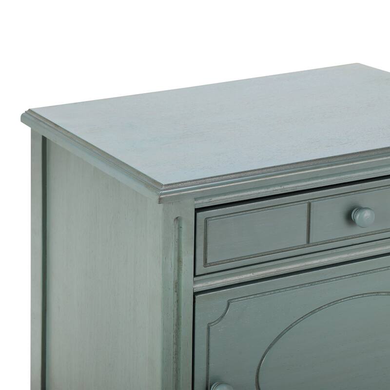 Christopher Knight Home - Marwood Carved Wood Nightstand with Soft-Close Slides and Gourd Legs