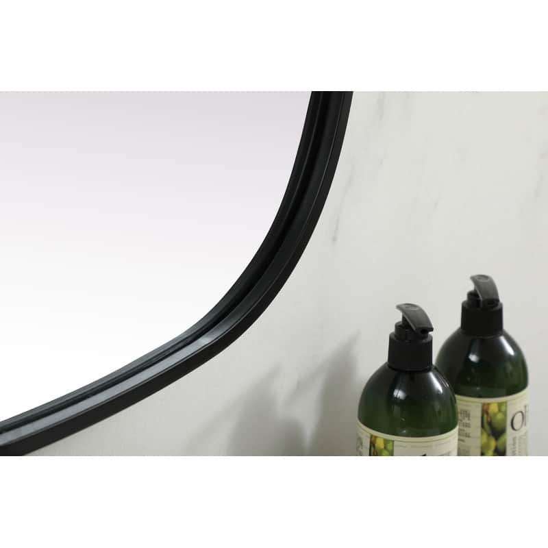 Indigo Home Metal Frame Oval Mirror 24x40 Inch