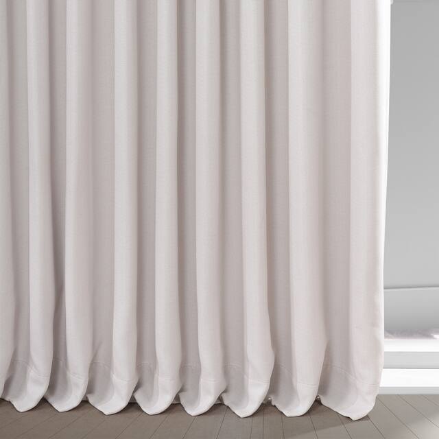 Exclusive Fabrics Faux Linen Extra Wide Room Darkening Curtain Panel