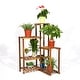 preview thumbnail 4 of 6, 6 Tiers Corner Wooden Plant Stand Shelf Garden Patio Flowers Holder