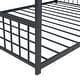 preview thumbnail 10 of 9, Black Full Size Metal House Bed with Fence & Back