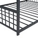 preview thumbnail 10 of 9, Black Full Size Metal House Bed with Roof, Fence, and Back for Kids