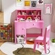 preview thumbnail 3 of 16, Gymax Kids Study Desk & Chair Set Children Wooden Craft Table w/ Chair