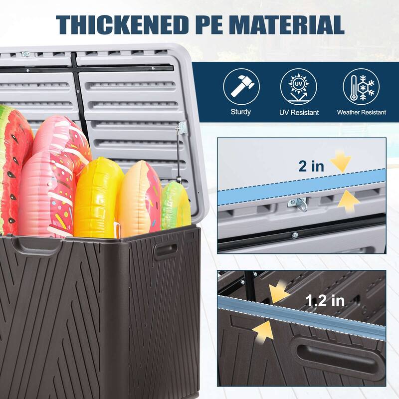 Aoodor Outdoor Lockable Storage Deck Box - 85 Gallon