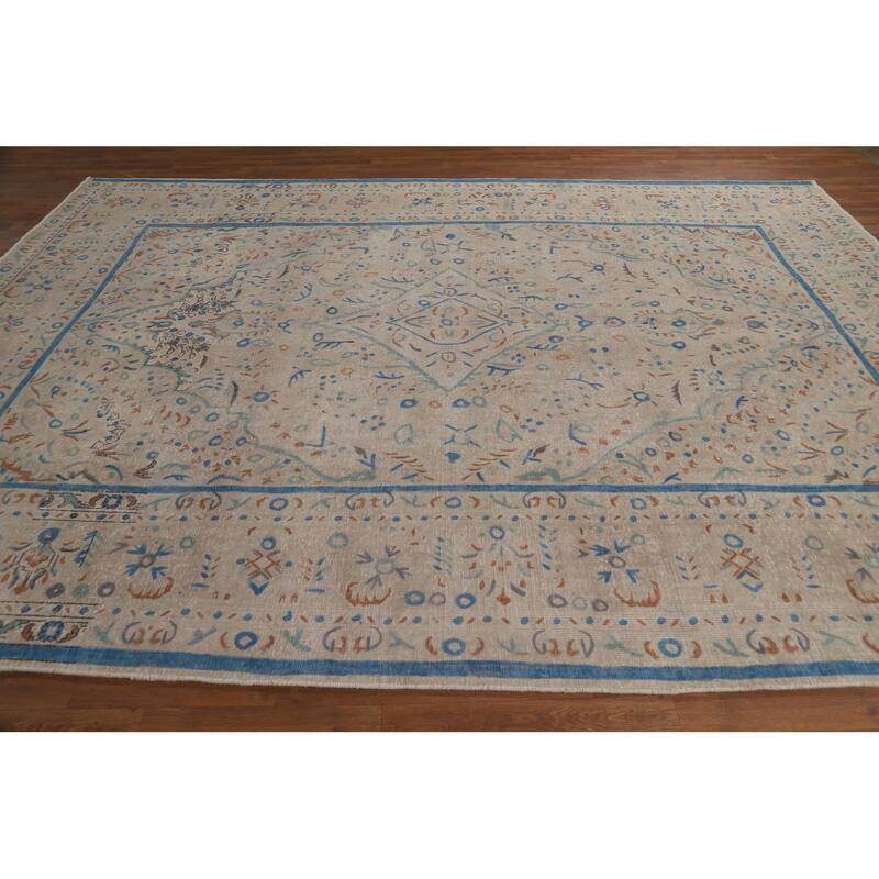 Tabriz Persian Area Rug Handmade Floral Wool Carpet - 8'3"x 11'3"