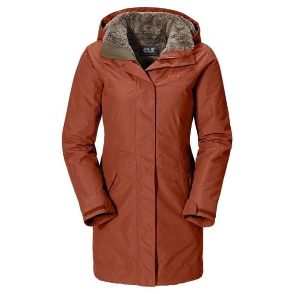 Jack Wolfskin 5th Avenue Coat Womens Waterproof Insulated Jacket Small Orange S