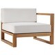 preview thumbnail 3 of 9, Upland Outdoor Patio Teak Wood 4-Piece Furniture Set
