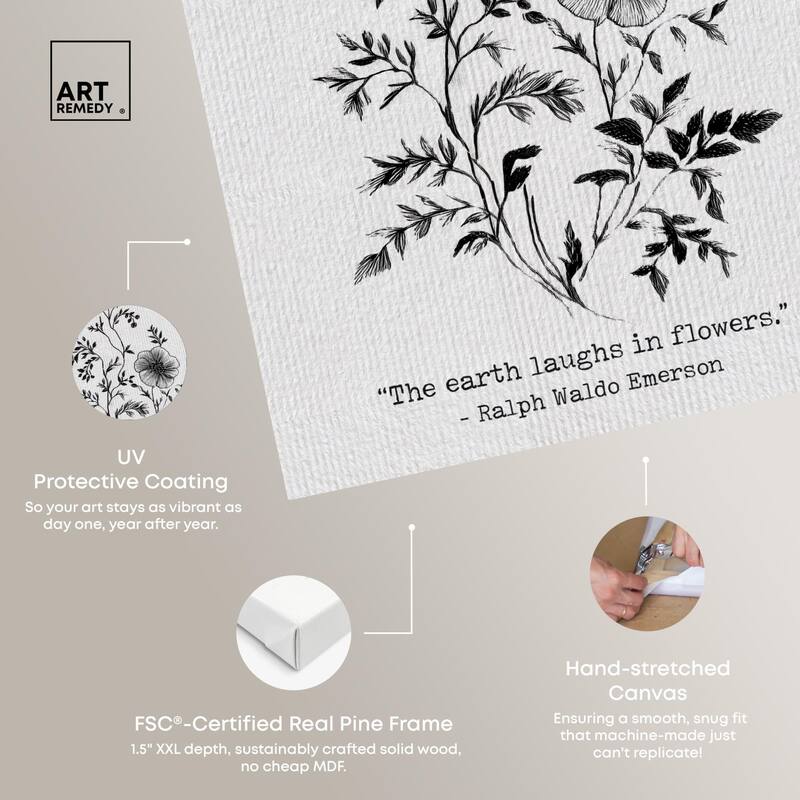 Earth Laughs in Flowers Canvas by Art Remedy, Gallery Wrapped
