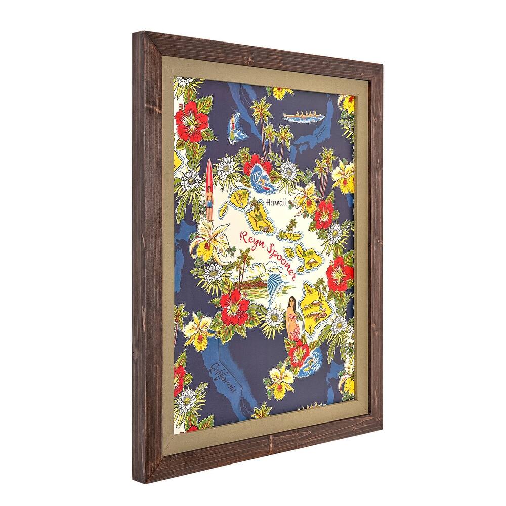 Kona Coast by Reyn Spooner Framed Oceanic Print Story Wall Art - 19.5" x 25.5"