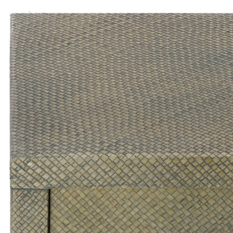 SAFAVIEH Iza Light Natural Raffia/ Gold Console Table - 31" W x 14" L x 30" H - 31"W x 14"D x 30"H