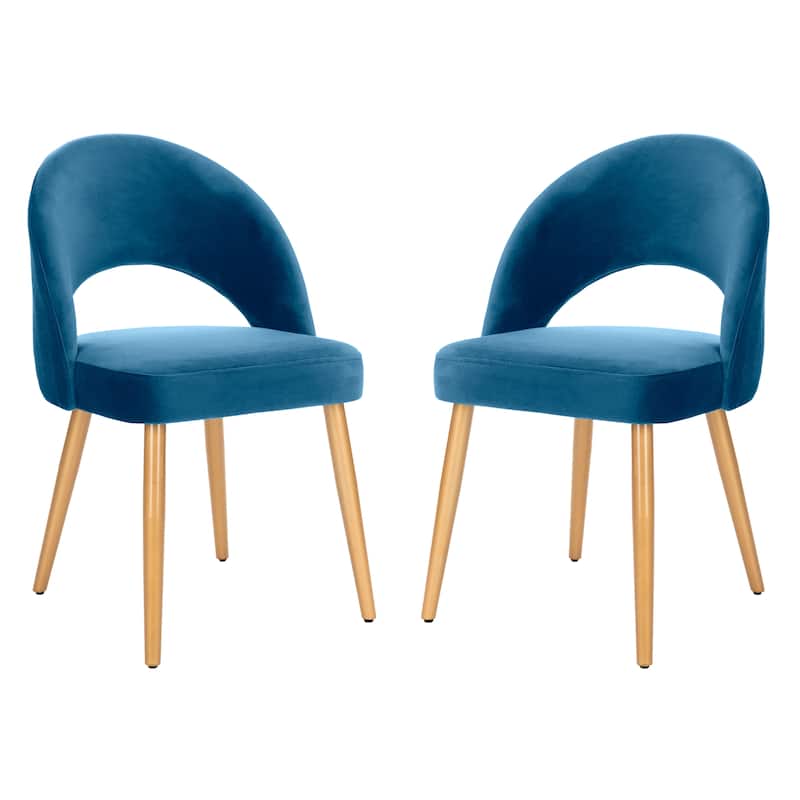 SAFAVIEH Reva Retro Dusty Rose/ Gold Chair (Set of 2) - 21.3" x 24.3" x 31.8" - 21Wx24Dx32H