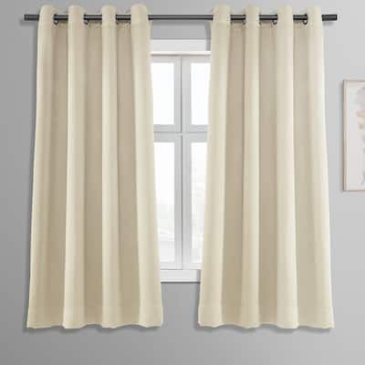 Exclusive Fabrics Room Darkening Grommet Curtain Panel Pair 63 Inches Long (2 Panels)