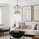 preview thumbnail 3 of 6, Modern Farmhouse 4-Light Wood Chandelier Cage Pendant Lights for Dining Room - D16" x H22.5"