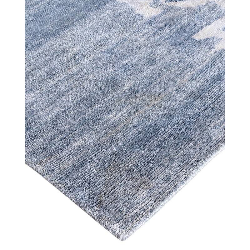 Modern One-of-a-Kind Hand-Knotted Area Rug, Gray - 9' 2" x 12' 2"