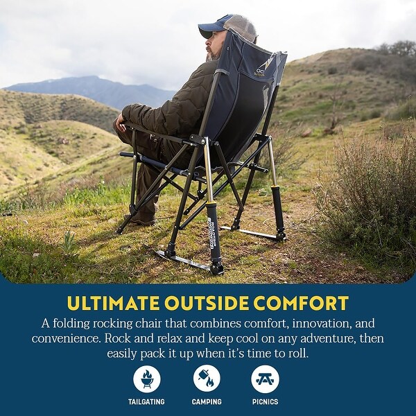 GCI Outdoor RoadTrip Midnight Roadtrip Folding Rocker - Bed Bath