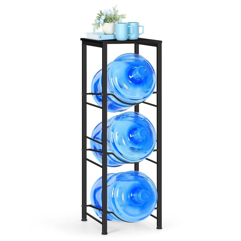 Water Bottle Holder Organizer 5 Gallon Water Jug Holder with Shelves