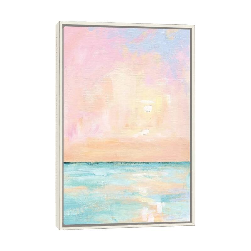 "Pastel Florida Sunset" by April Moffatt Framed - 26x18 - Ivory