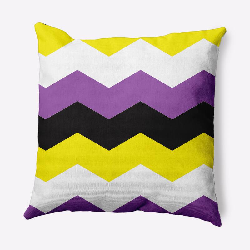 Pride Chevron Outdoor Throw Pillow - 16" x 16" - Non-Binary Chevron