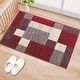 preview thumbnail 79 of 90, World Rug Gallery Modern Boxes Design Non-slip (Non-skid) Area Rug 1'8" x 2'6" - Red