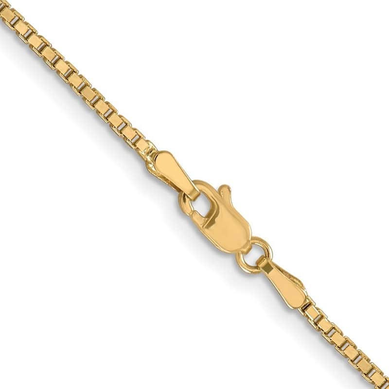 Curata 10k Yellow Gold 7" 1.5mm Box Chain Bracelet